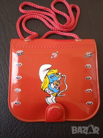 Ретро детско портмоне (Смърф) от 80-те / 90-те години - Отлично!