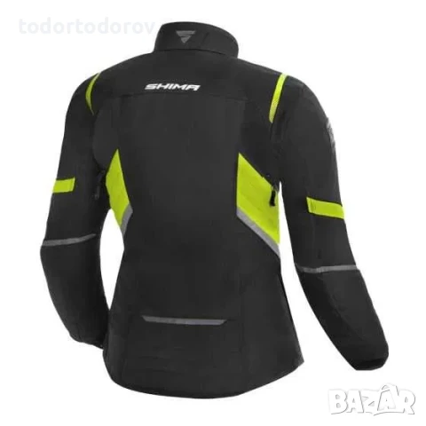 Дамско текстилно мото яке SHIMA RUSH Black/Fluo ,4 сезона,протектори, снимка 2 - Аксесоари и консумативи - 50596574
