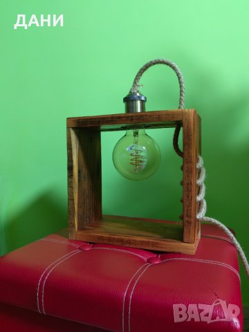 Лампа от иглолистна дървесина , снимка 5 - Настолни лампи - 43159108