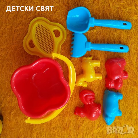 Нов комплект за пясък, 9части, снимка 4 - Коли, камиони, мотори, писти - 39074941