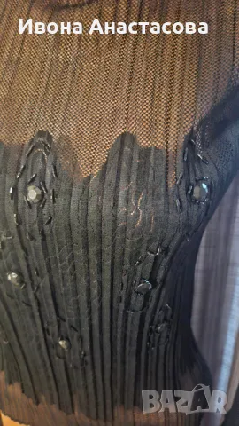 ИНТЕРЕСНА ВЕЧЕРНА БЛУЗА, снимка 3 - Блузи с дълъг ръкав и пуловери - 38338582