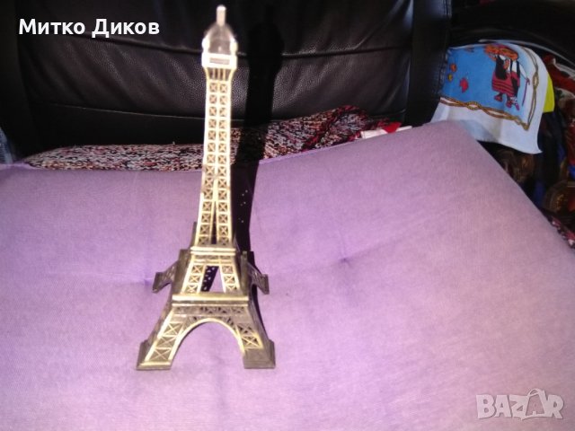 Айфеловата кула в Париж метална репродукция за украса в умален вид Н-180мм отлична