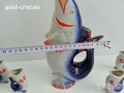 ретро руски порцеланов сервиз рибки, снимка 9 - Антикварни и старинни предмети - 28428997