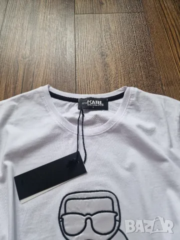 Страхотна дамска тениска KARL LAGERFELD  , нова с етикет, размер S / M ,L , XL, цена 35лв, снимка 6 - Тениски - 49488624