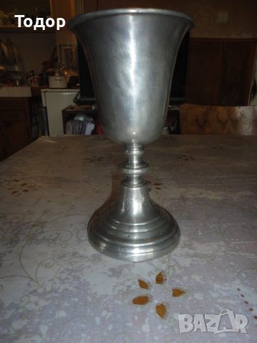 Испански калаен бокал чаша потир Pedraza Segovia, снимка 7 - Антикварни и старинни предмети - 43773909