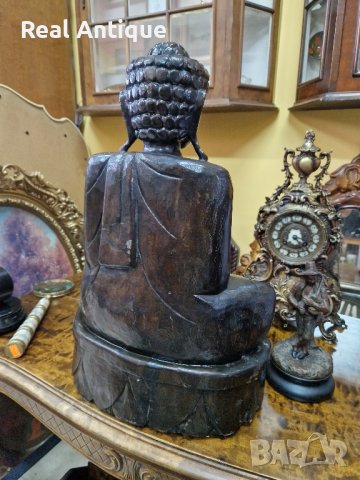 Великолепна голяма антикварна дървена фигура статуетка , снимка 6 - Антикварни и старинни предмети - 43070618