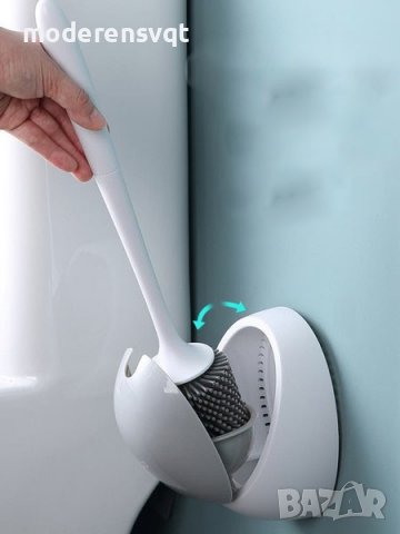 Стенна силиконова четка за тоалетна чиния Ecoco, снимка 4 - Мопове, кофи, четки и метли - 37921842
