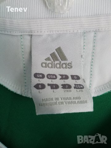 Adidas страхотна зелена оригинална тениска фланелка Адидас размер L, снимка 4 - Тениски - 36989245