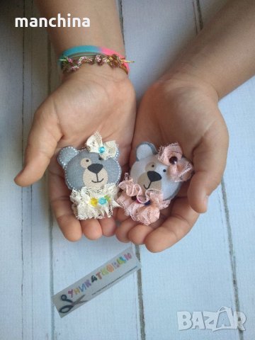 Текстилна брошка "Мечо", снимка 4 - Други - 33597661