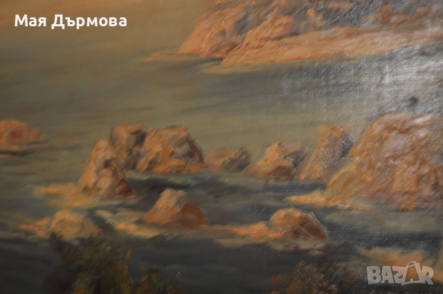 СТАРИННА КАРТИНА маслени бои , снимка 7 - Картини - 45468800