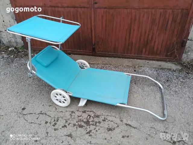 шезлонг на колела за плаж със сенник , снимка 3 - Други стоки за дома - 49059844