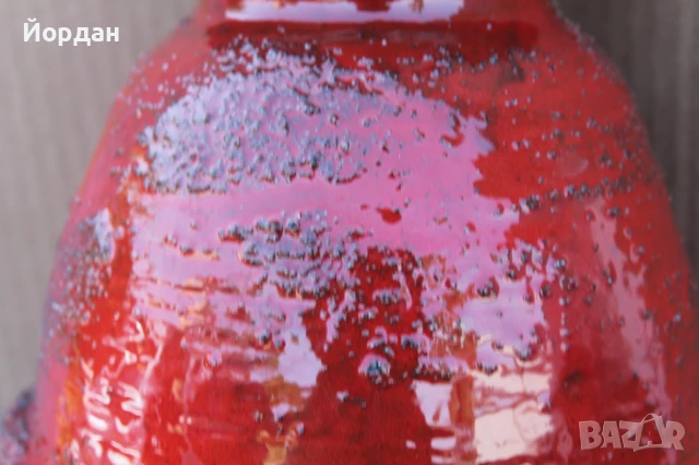 Немска керамична ваза /1970-1980-та гофина/, снимка 3 - Вази - 50714981