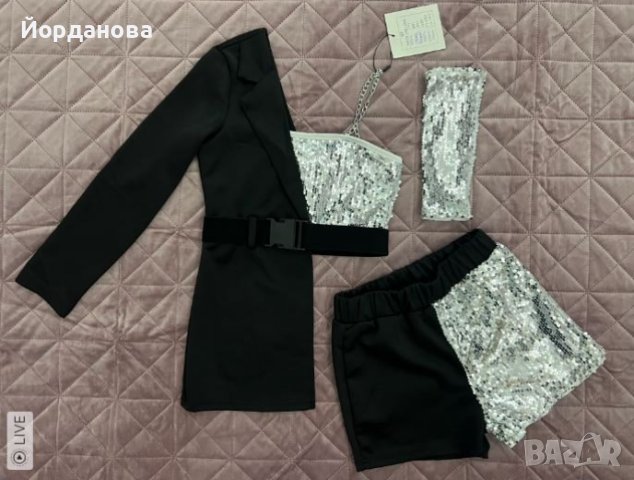 Асиметричен Детски парти комплект с пайети , снимка 5 - Детски комплекти - 43155609