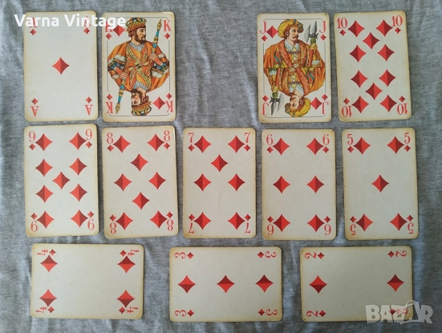 Чифт редки тестета карти в оригинален кожен калъф. COEUR ГДР Германия., снимка 10 - Карти за игра - 52224664