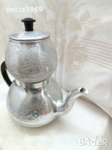 Руски метален чайник за запарка, снимка 2 - Антикварни и старинни предмети - 43282819