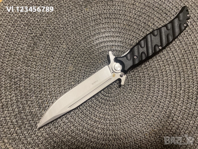 Руски сгъваем нож НОКС Финка-С, дизайн А.Бирюков - ЧЕРЕН, снимка 2 - Ножове - 52447436