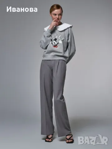 Широк стилен панталон модел wide led, снимка 2 - Панталони - 50435634