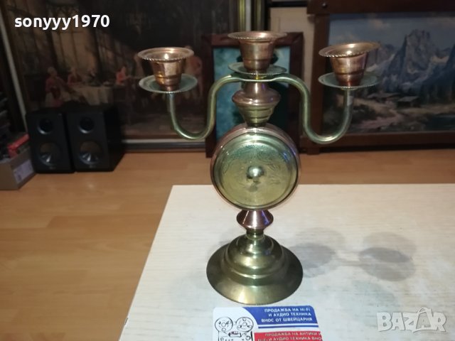 СВЕЩНИК ОТ ФРАНЦИЯ-МЕД МЕСИНГ 0701241940, снимка 6 - Антикварни и старинни предмети - 43700877