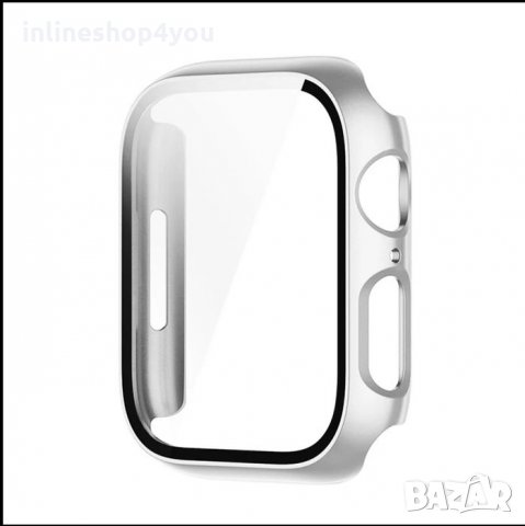 Кейс + Стъклен Протектор за Apple Watch 7 6 5 SE 40 41 44 45mm 3D 5D, снимка 4 - Аксесоари за Apple - 35406990