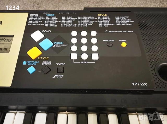 синтезатор клавир YAMAHA YPT-220 пиано с 5 октави , снимка 7 - Синтезатори - 52004487