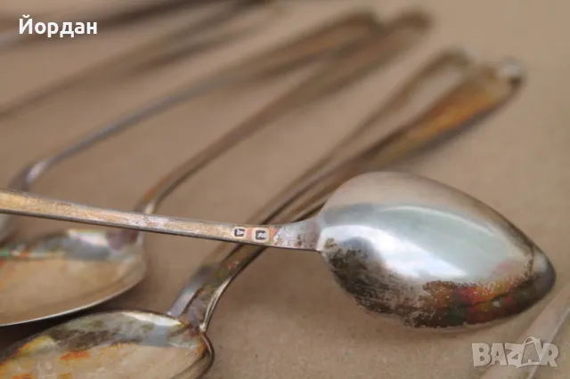 10 сребърни лъжици за чай , снимка 9 - Други ценни предмети - 49862379