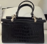Елегантна дамска черна чанта лак, снимка 2