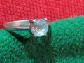 СРЕБЪРЕН НЕЖЕН АРТ ПРЪСТЕН СРЕБРО 925 с ФАСЕТИРАН ЦИРКОН 26218, снимка 2