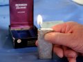 Уникална сребърна запалка Ronson за колекционери.С батерия,перфектна, снимка 1 - Запалки - 32283146