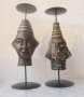 Свещник с глава, свещници, Африка  , снимка 1 - Статуетки - 32348606
