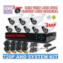 8ch 3MP 720р AHD система DVR 8ch + 8 AHD камери пакет за видеонаблюдение