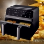 Фритюрник AirFryer Rosberg Premium, 1700W, 2съда x 4л., Горещ въздух, Таймер2 ГОДИНИ ГАРАНЦИЯ, снимка 6