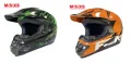 Каска мотор крос Детска ORANGE/ GREEN два цвята, снимка 1