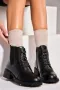 Дамски боти в спортно елегантен стил с връзки и цип модел: 1088-6 black, снимка 2