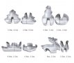3D Коледни сглобяеми 8 части метални форми резци за бисквитки , снимка 2