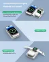 Сгъваема безжична зарядна станция, 3 в 1 съвместима с iPhone, iWatch и AirPods, снимка 2