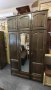 Гардероб трикрилен с огледало-Масив в цвят. Наличен!, снимка 2