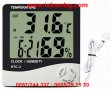 Термометър Вътрешна и Външна температура, влагомер и часовник, снимка 3