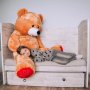 Плюшено кафяво мече 138 cm-46087, снимка 3