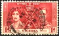 Клеймована марка Коронацията на  Крал Джордж VI 1937 от Нигерия , снимка 1 - Филателия - 37949057