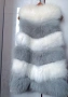 Пухкав елек с естествен косъм от сребърна лисица, снимка 7