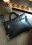 мъжка чанта кожена с презрамка/дръжки 3 отделения с цип А4 40/24/8, снимка 6
