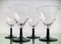 Чаши за десертно вино черен кристал, снимка 2