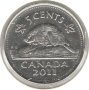 Canada-5 Cents-2011 L-KM# 491-Elizabeth II 4th portrait; magnetic, снимка 1 - Нумизматика и бонистика - 38497375