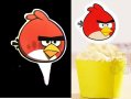 12 бр Angry Birds енгри бърдс червено пиле картон топери за кексчета мъфини торта рожден ден украса