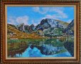 Връх Мальовица с Урдиното езеро, Рила планина, картина, снимка 1 - Картини - 21444012