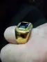 Мъжки пръстен благородна стомана позлатен златен цвят !, снимка 2
