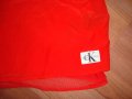 CALVIN KLEIN DOUBLE LAYER A-LINE DRESS – нова рокля оранжево-червена, снимка 7