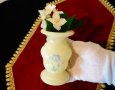 Немска ваза бял мрамор. , снимка 1