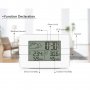 Цифров часовник термометър влагомер – Безжична Метеостанция с външен датчик, снимка 5