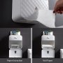 Водоустойчива поставка за тоалетна хартия с рафт и чекмедже, снимка 7